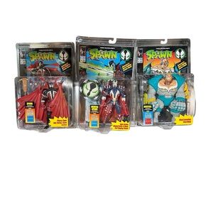 McFarlane Toys 1994 Lot Medieval Spawn Overtkill Spawn MOC Comic Figures NIB